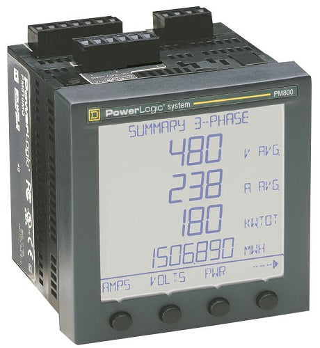 Square D PM820 PowerLogic Series-800 4-Digit 415VC Power Meter