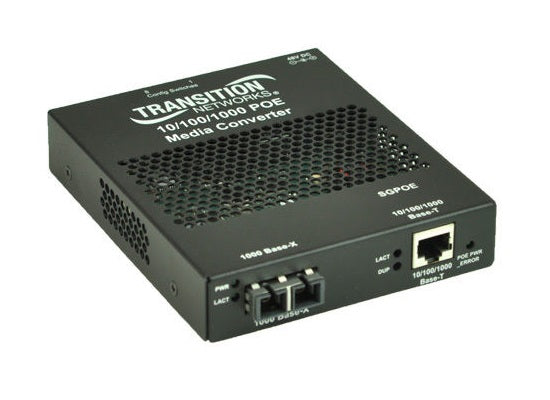 Transition Networks SGPOE1013-100-NA Dual-Port Gigabit PoE Media Converter