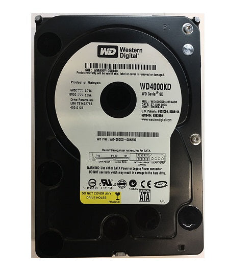 Western Digital WD4000KD Cavier SE16 400Gb  7200Rpm 16MB SATA-150 3.5-Inch Hard Drive