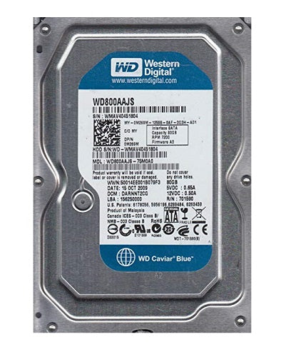 Western Digital Caviar Blue WD800AAJS / 437479-003 80GB 7200RPM SATA-300 3.5" Hard Drive