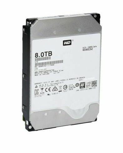 Western Digital WD80EZAZ 8TB SATA-6Gbps 256MB NAS 3.5-Inch Internal Hard Drive